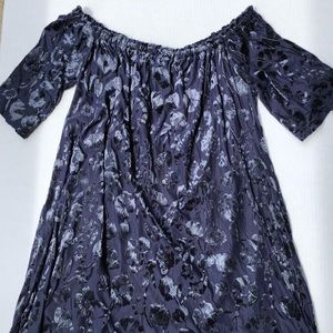 Forever21 Small Velvet Blue Baby Doll style dress